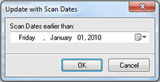 Selecting scan age for custom update