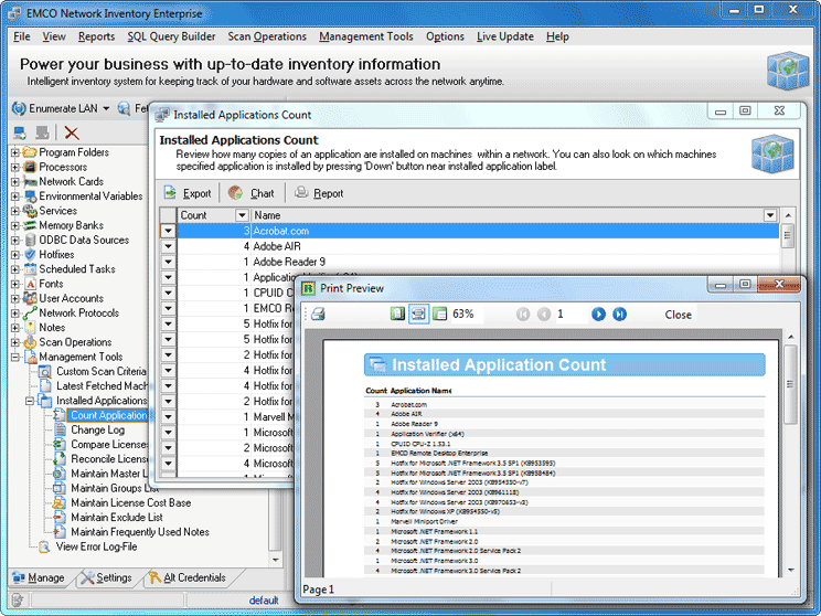 Reporting Features