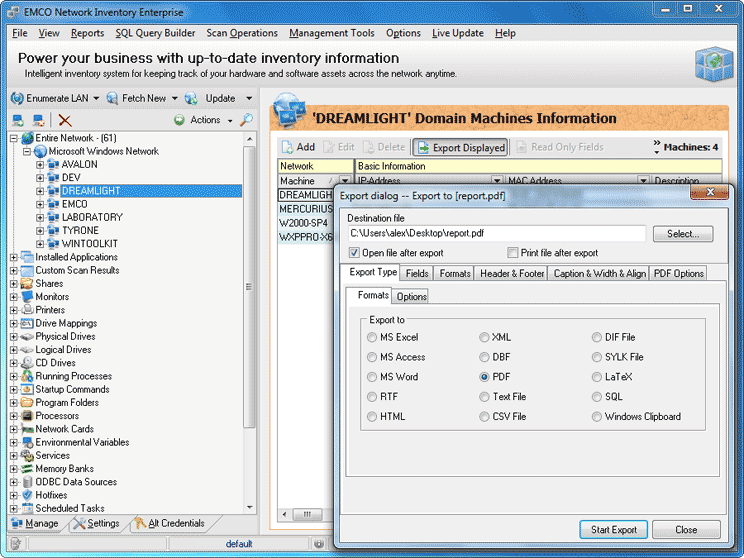 Exporting Features
