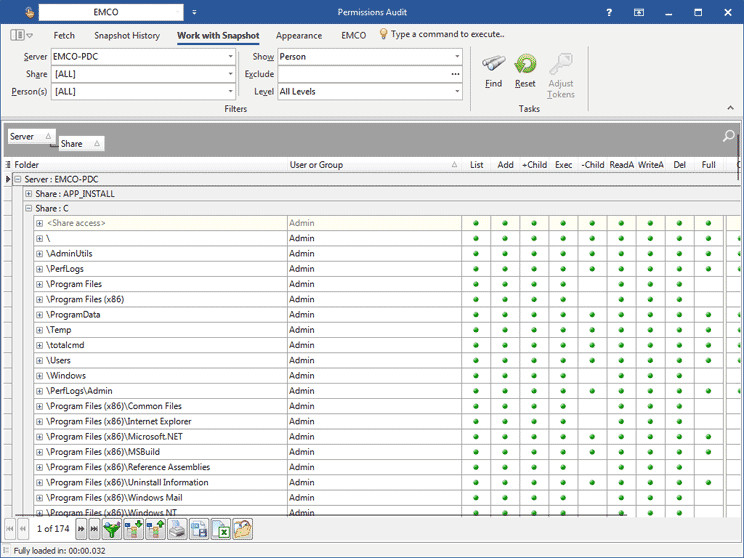 Reviewing Permissions