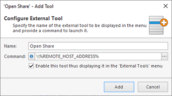 Creating a user-defined external tool Creating a user-defined external tool