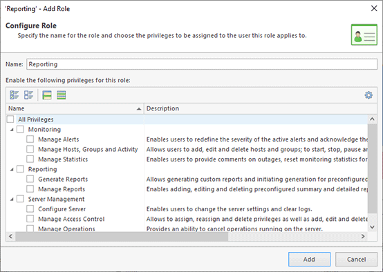 Creating a user-defined role Creating a user-defined role