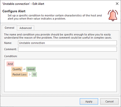Alert configuration Alert configuration