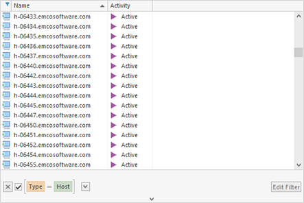 The filter info pane