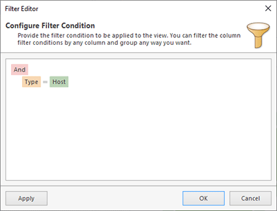 Using the filter editor