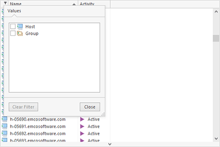 Accessing the quick filter abilities Accessing the quick filter abilities