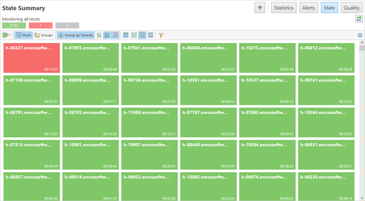 State Monitor displayed in a control room State Monitor displayed in a control room