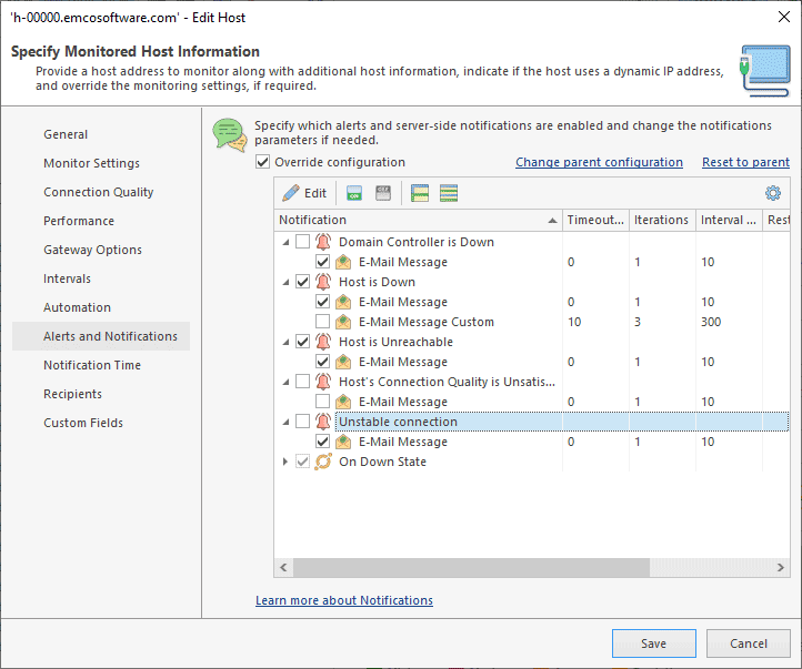 Alerts and Notifications Management