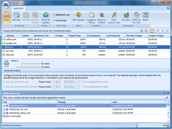 Multiple hosts monitoring