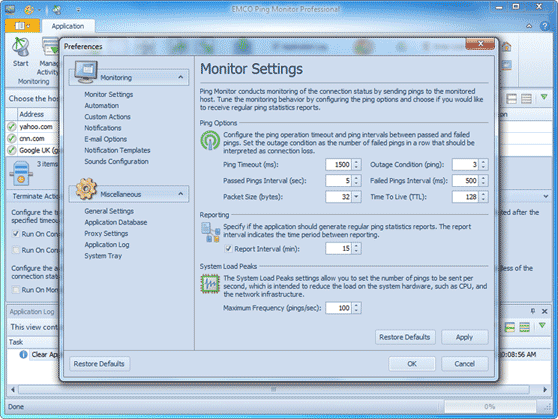 emco ping monitor tool adding users