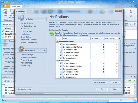 Notification loop