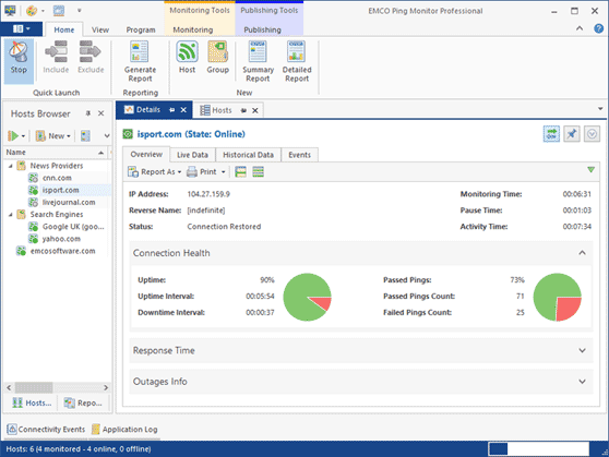 Detailed host status info