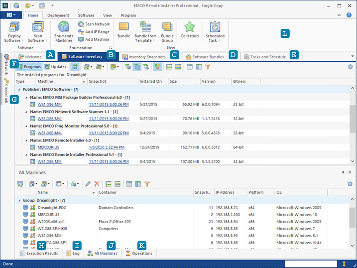 The main program window The main program window
