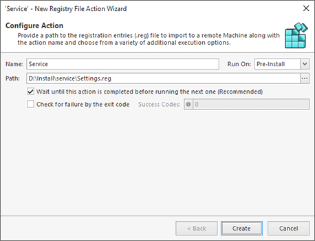 Import of Registry File Configuration