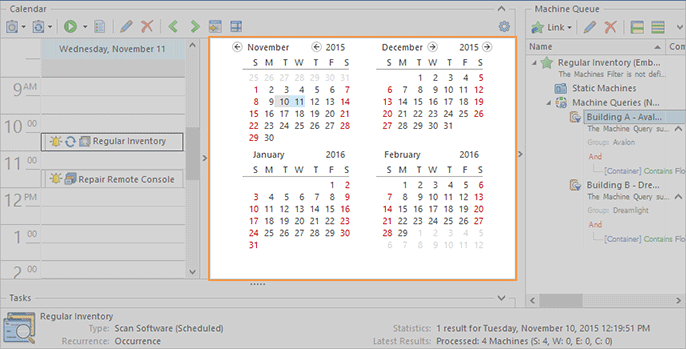 The Date Navigator pane