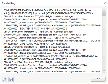The detailed log The detailed log