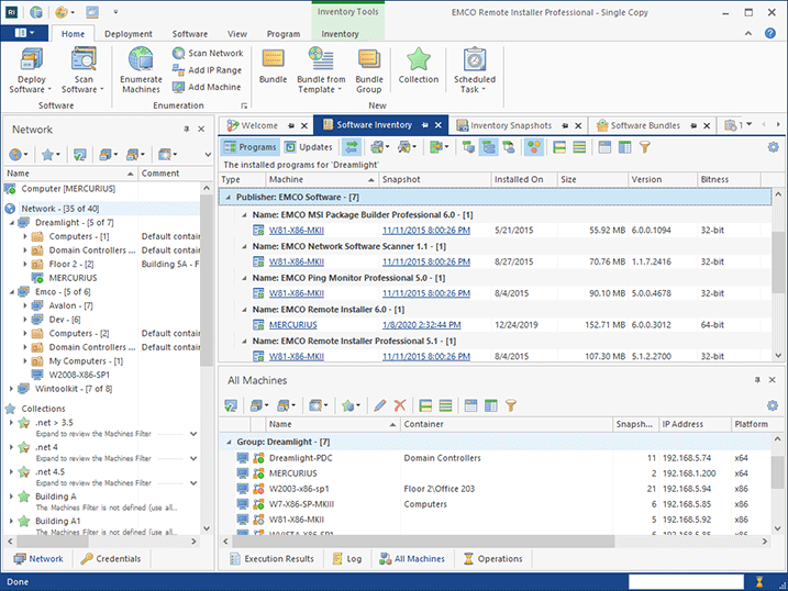 The main program window The main program window