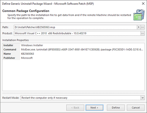 Microsoft Software Patch Configuration (Manual Configuration)