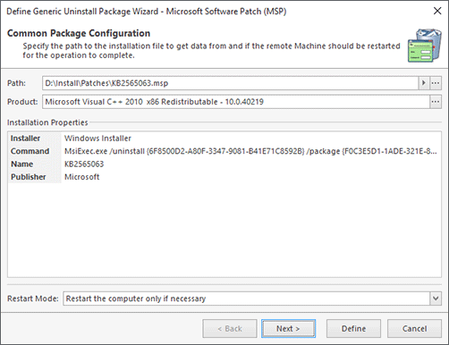 Microsoft Software Patch Configuration (Manual Configuration) Microsoft Software Patch Configuration (Manual Configuration)