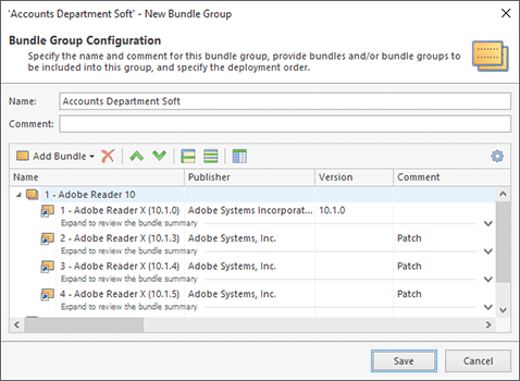 Creating a Bundle Group Creating a Bundle Group