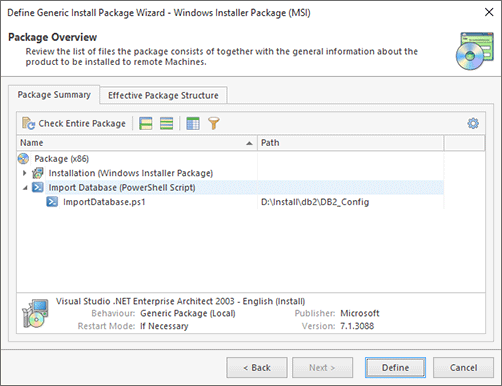 Package Summary for Windows Installer Package