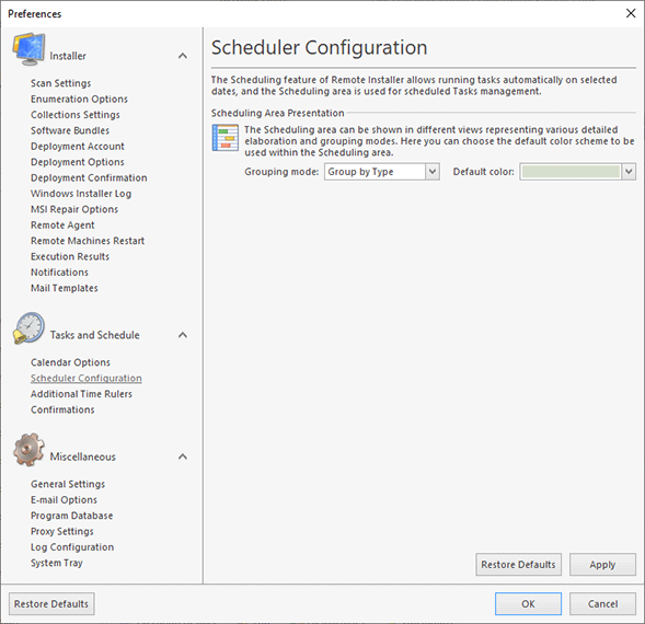 Changing the Scheduler Configuration Changing the Scheduler Configuration