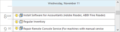 The created Deploy Software task in the Scheduling area The created Deploy Software task in the Scheduling area