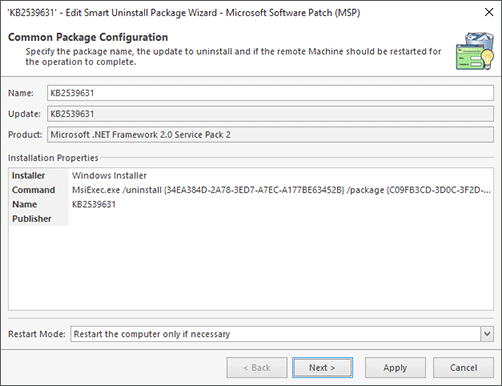 Microsoft Software Patch Configuration