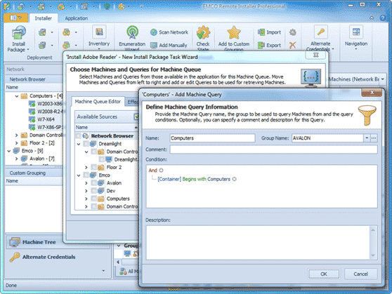 Dynamic targets for remote operations