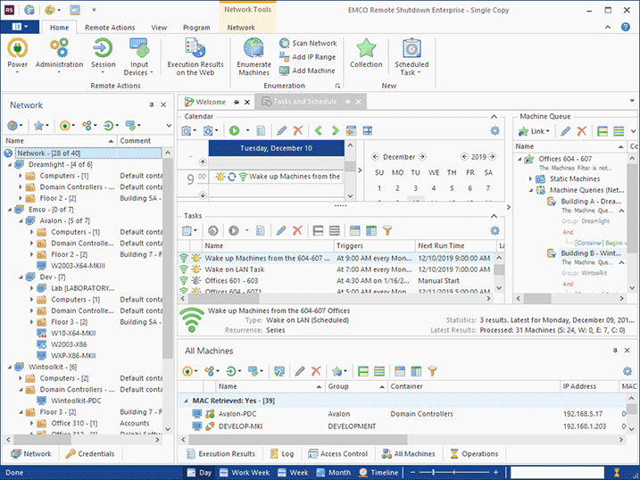 emco wakeonlan setup