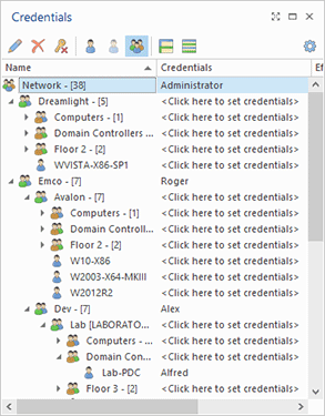 Credentials configuration in Initial Configuration Wizard