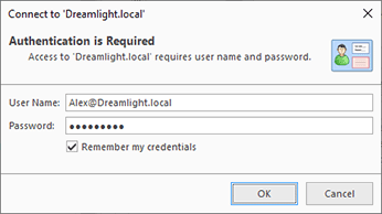 Providing credentials to connect to the Active Directory domain Providing credentials to connect to the Active Directory domain