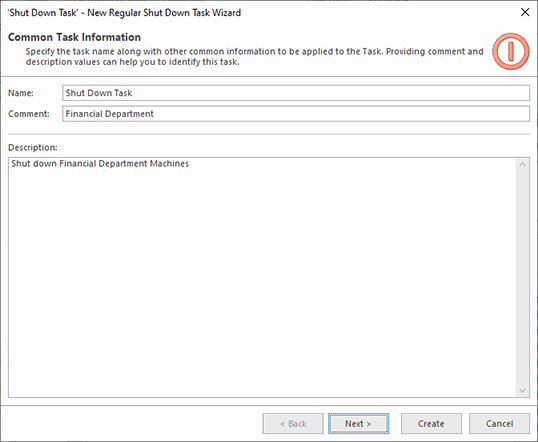 Common task information Common task information