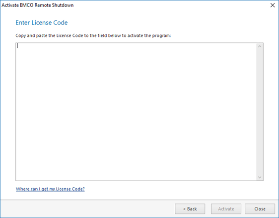Activating EMCO Remote Shutdown Activating EMCO Remote Shutdown