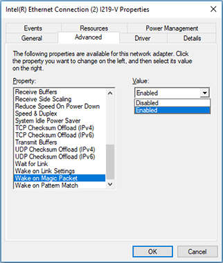 Advanced Network Adapter Properties