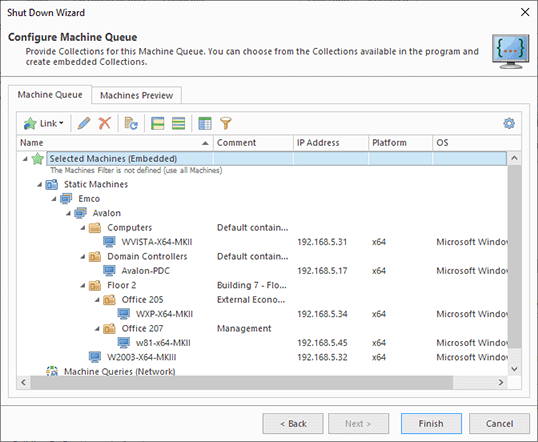 Machine Queue configuration Machine Queue configuration