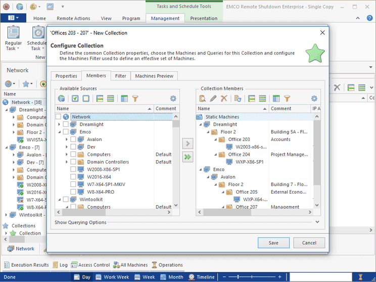 Static Targets of a Remote Operation