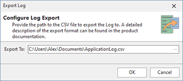 Exporting Log Exporting Log