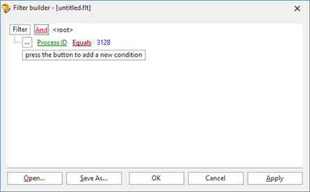 Using the filter editor