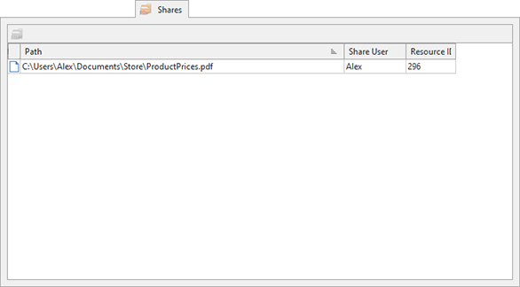 The open shares limiting access to the resources