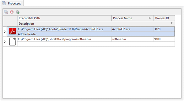 Locking processes list Locking processes list