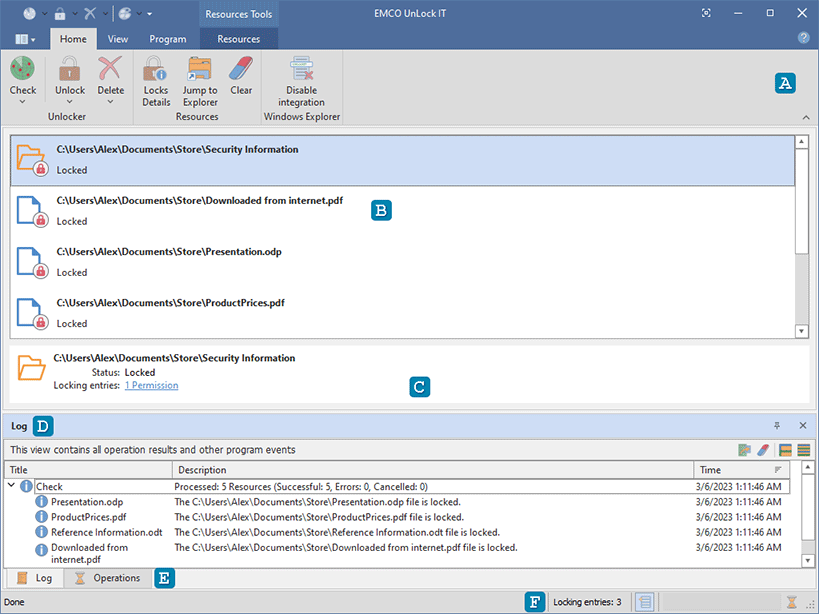 Main program window Main program window