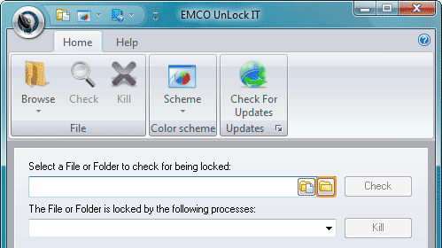 Select a locked Folder button